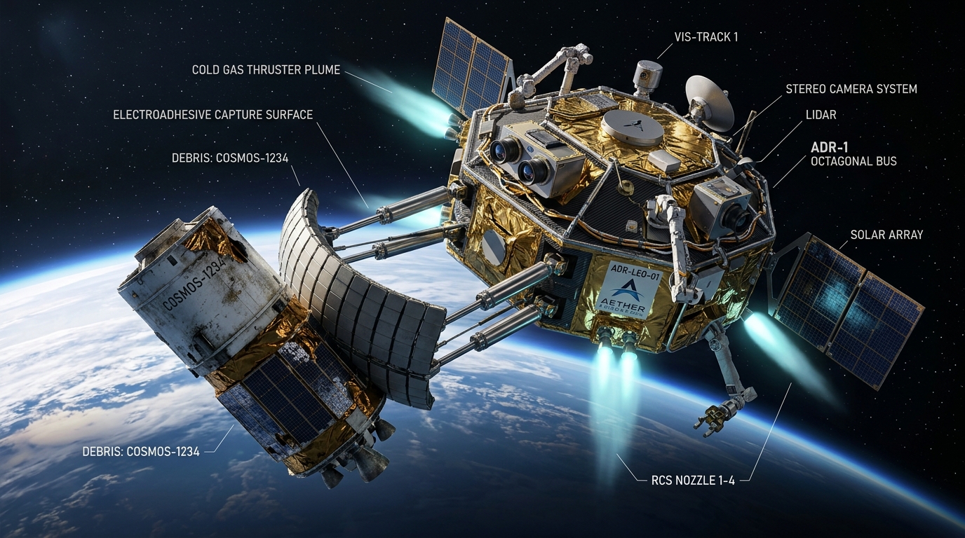 Orbital ADR: Autonomous Space Debris Cleaning Robot